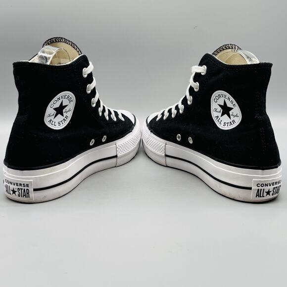 Converse Shoes Womens 8.5 Black Chuck Taylor All Lift Platform High Top Sneakers - Picture 6 of 10